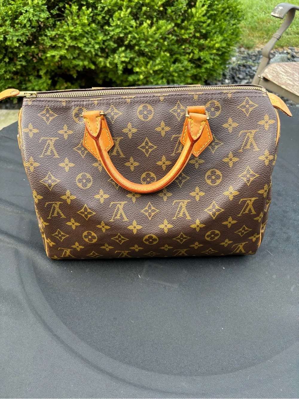 Louis Vuitton Monogram Speedy Satchel in Brown
